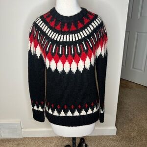 Polo by Ralph Lauren Black and Red Crew Neck Sweater